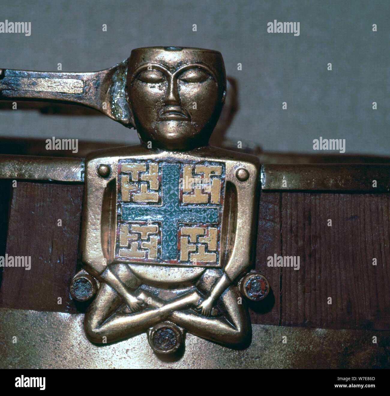 Détail d'un godet de l'Oseburg Celtique Ship enterrement, 9e siècle. Artiste : Inconnu Banque D'Images