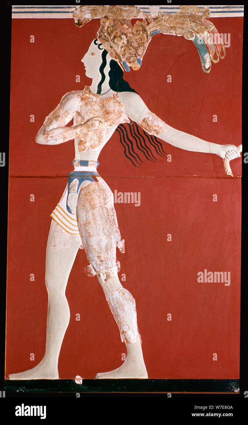 Priest-King' fresco de Knossos. Artiste : Inconnu Banque D'Images