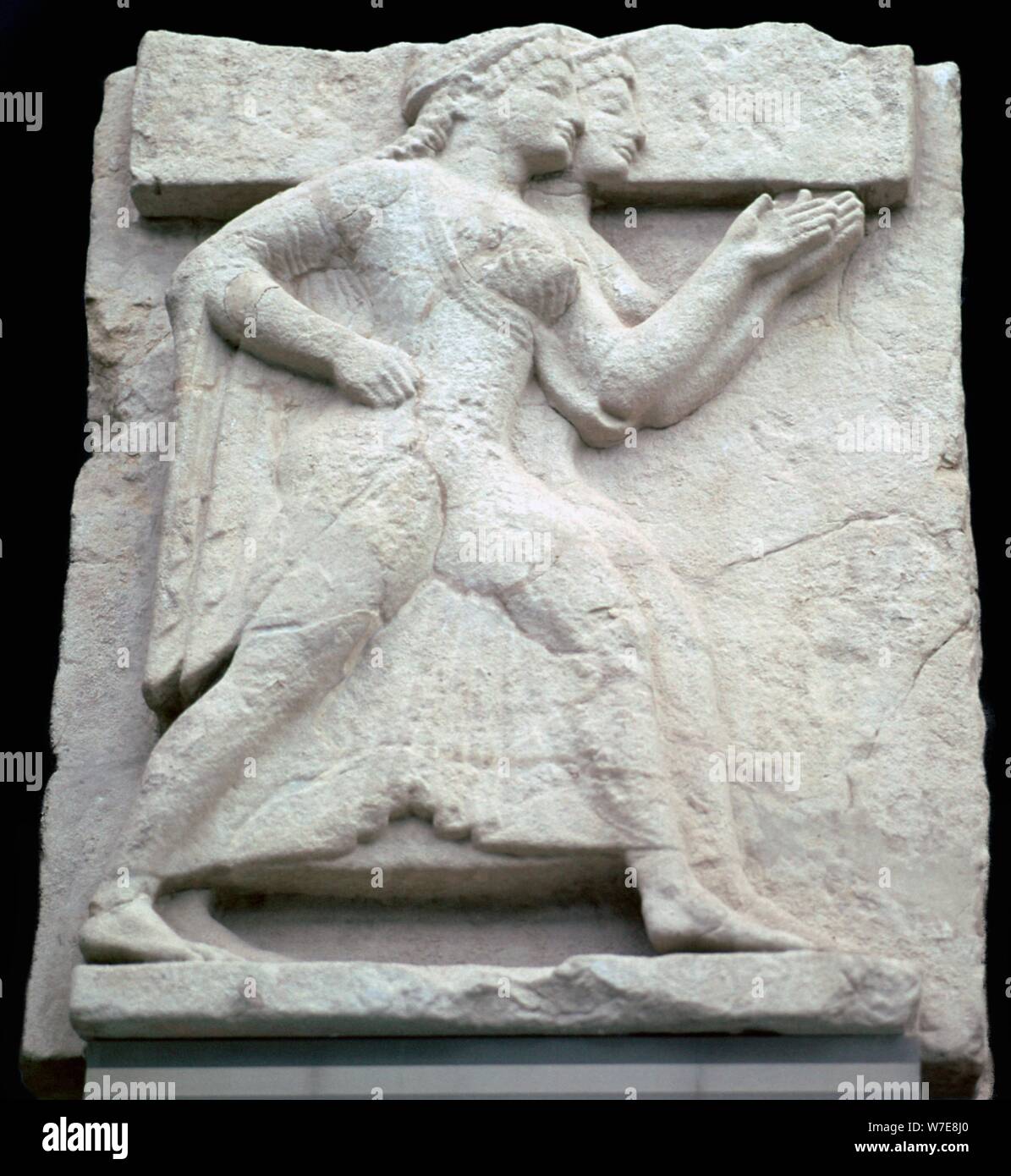 Metope grec d'Artémis et d'Apollon. Artiste : Inconnu Banque D'Images