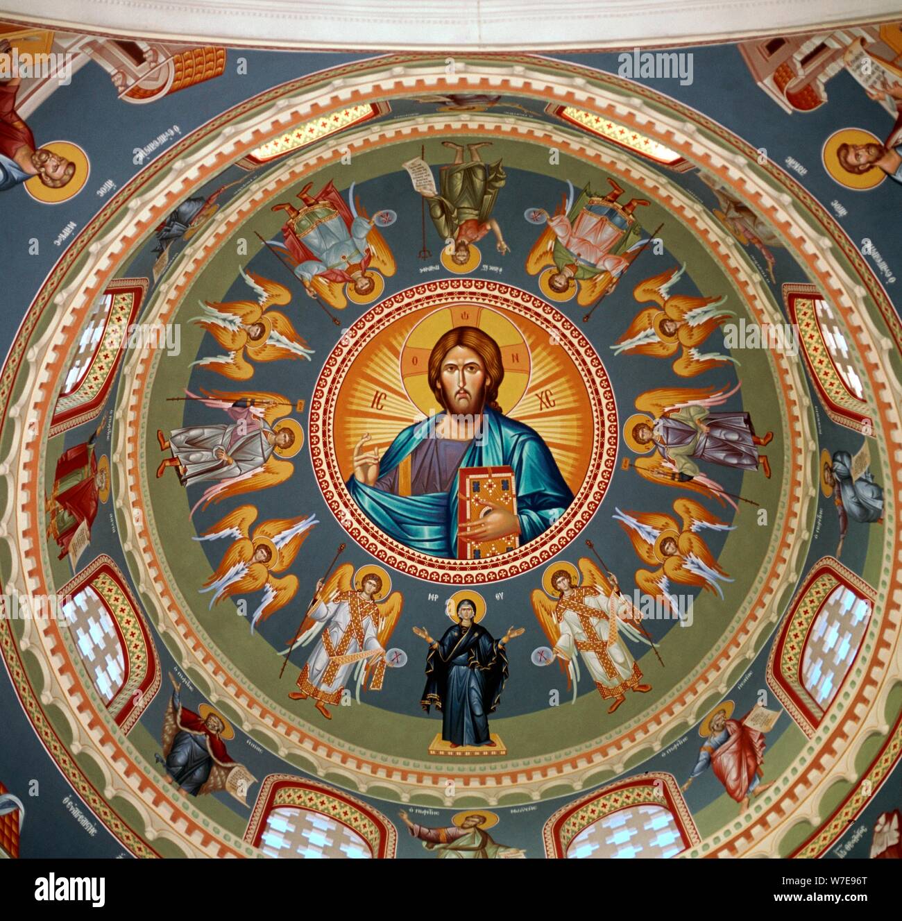 La peinture du Christ Pantocrator, années 1970. Artiste : Inconnu Banque D'Images