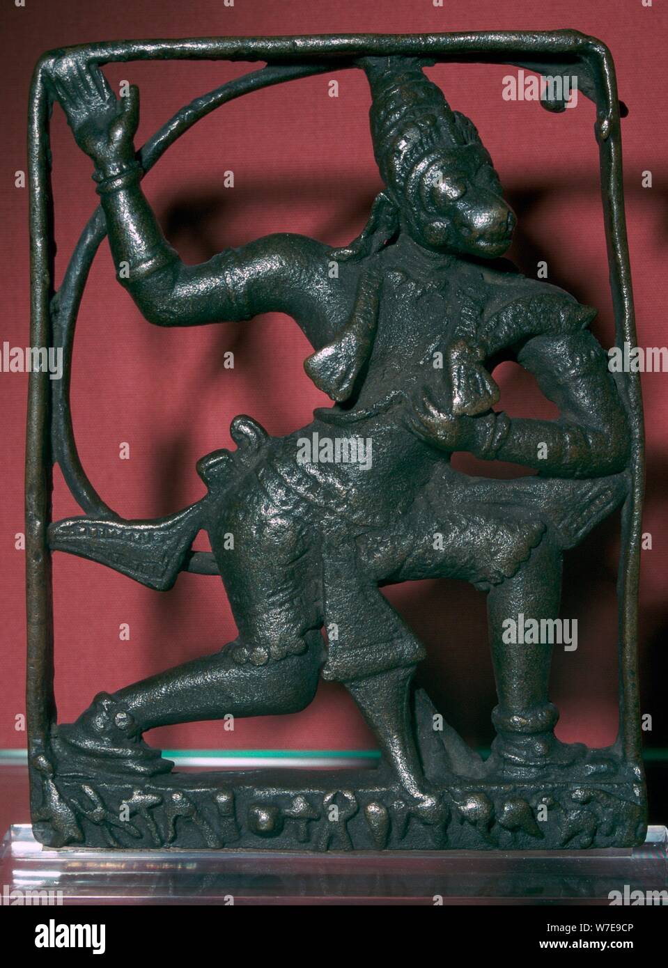 Statuette en bronze du dieu Hanuman, 11e siècle. Artiste : Inconnu Banque D'Images