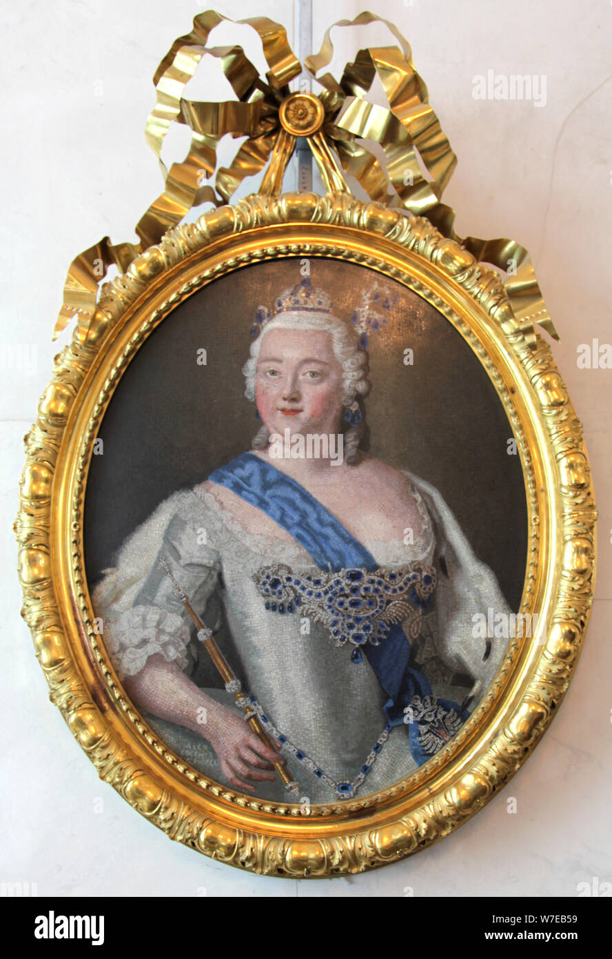 Portrait, peut-être la Grande Catherine de Russie, 18e siècle ( ?). Artiste : Inconnu Banque D'Images