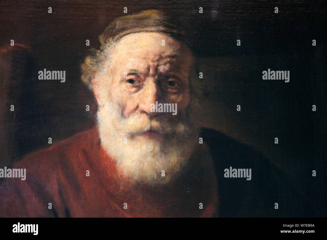 'Portrait d'un vieil homme en rouge', 17ème siècle. Artiste : Leon Lhermitte Banque D'Images