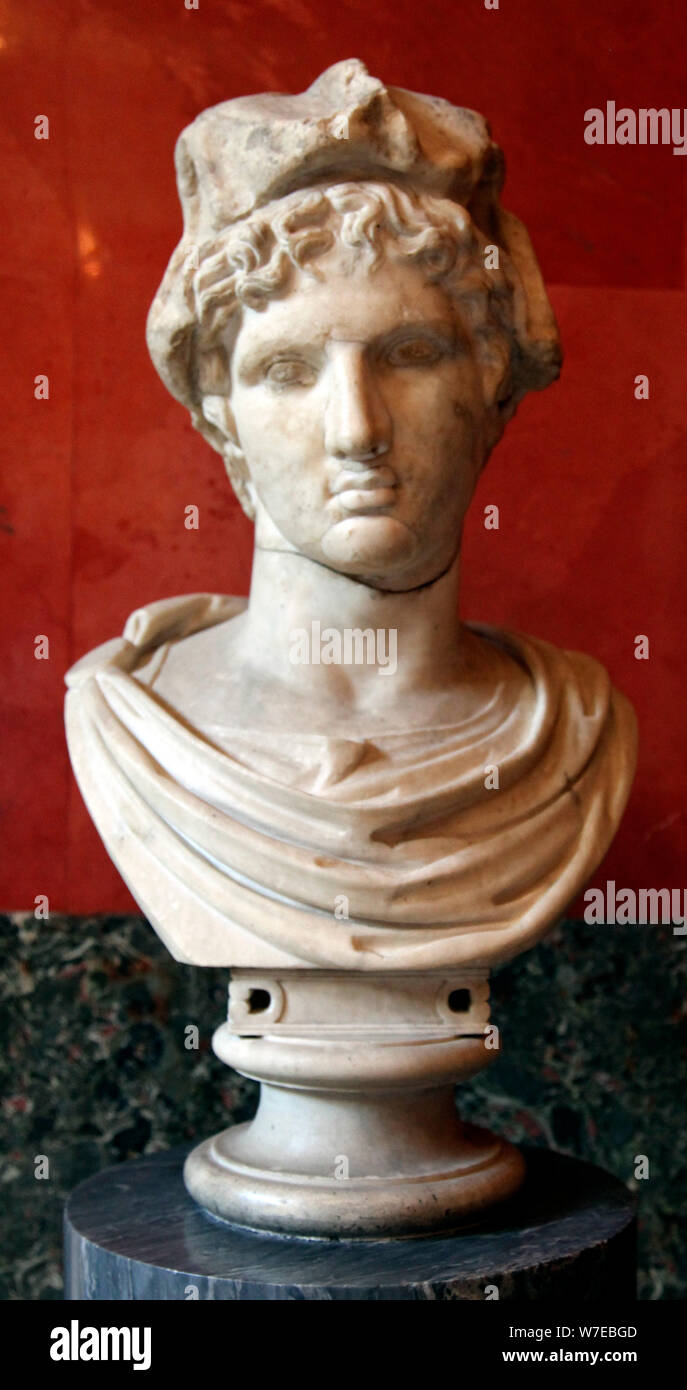Buste de Paris, fils du roi de Troie Priam. Artiste : Inconnu Banque D'Images