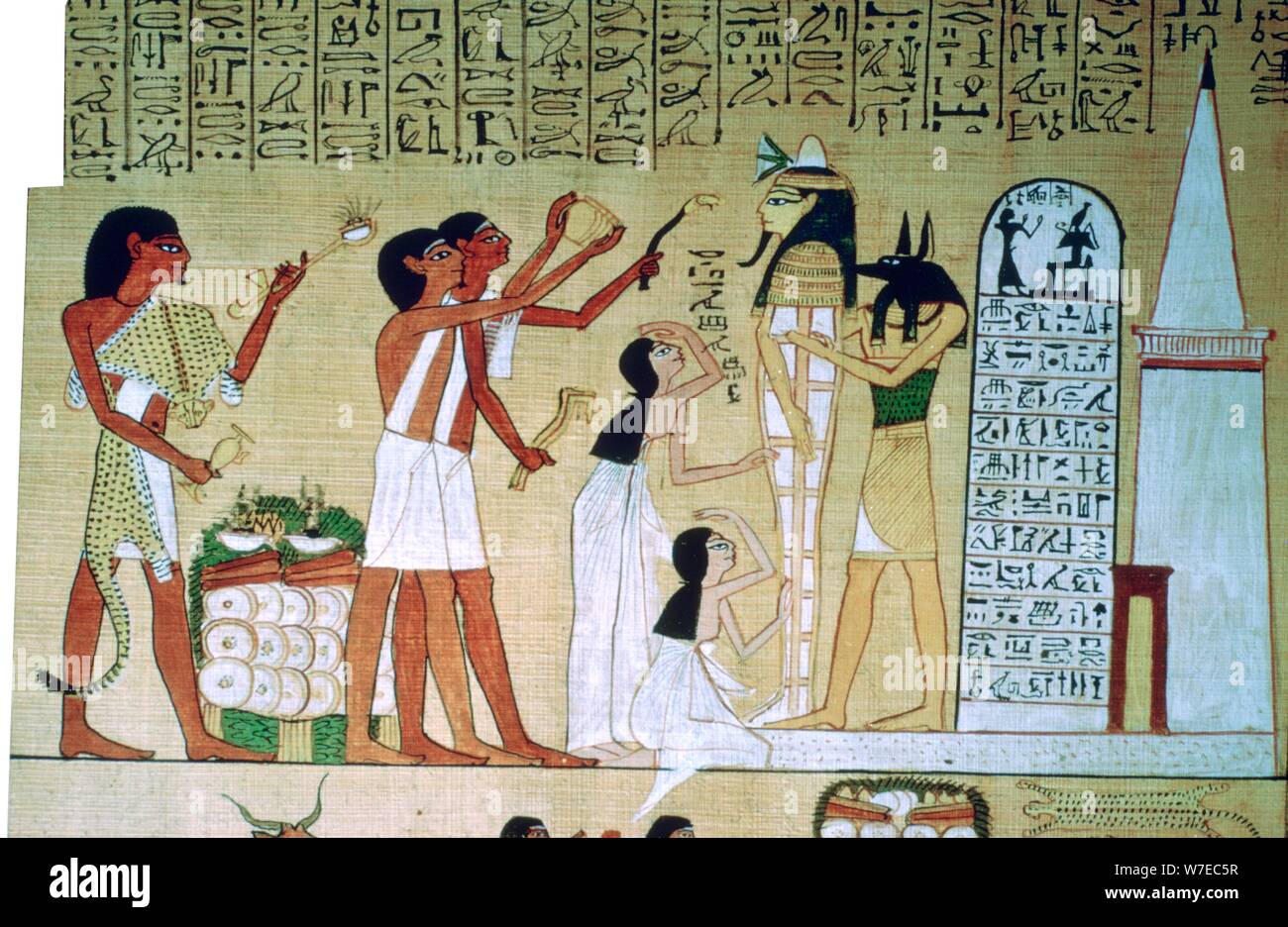 La page du Livre des Morts de Hunefer, de Thèbes, Egypte, 19e dynastie, c1300 BC. Artiste : Inconnu Banque D'Images