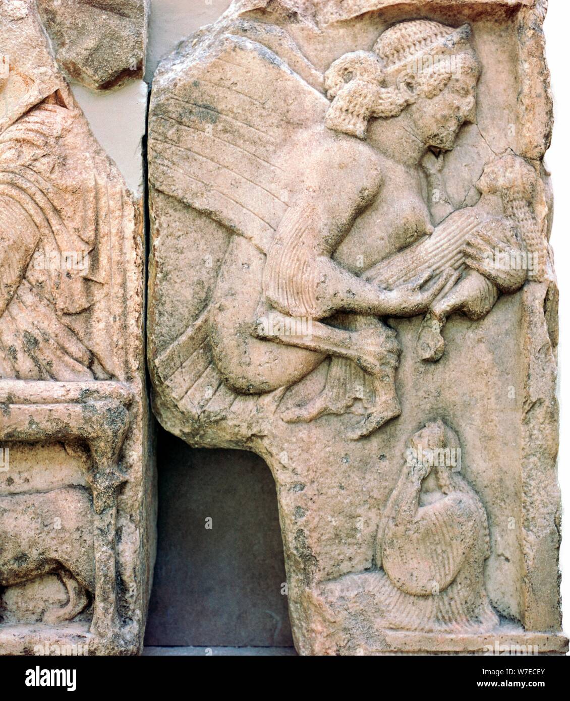 Détail de la tombe de harpie Xanthos, 5e siècle avant J.-C.. Artiste : Inconnu Banque D'Images