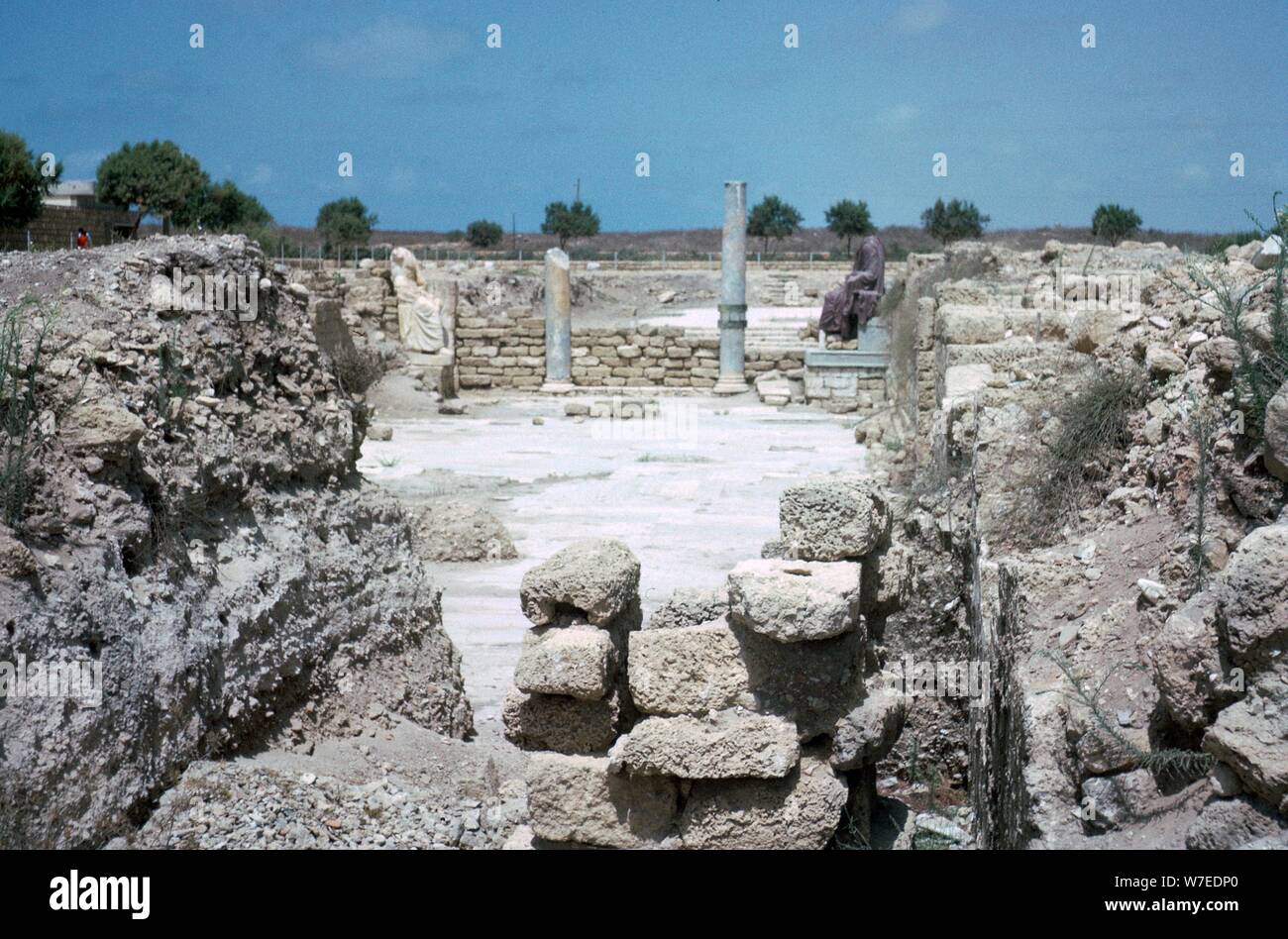 Ruines de Césarée, 1er siècle. Artiste : Inconnu Banque D'Images