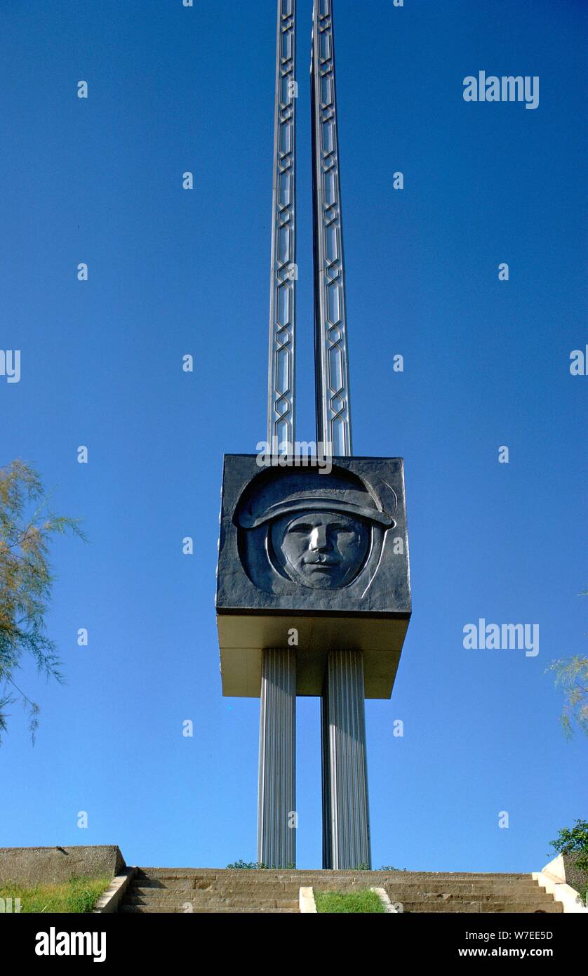 Monument à Youri Gagarine, milieu du 20ème siècle. Artiste : Inconnu Banque D'Images