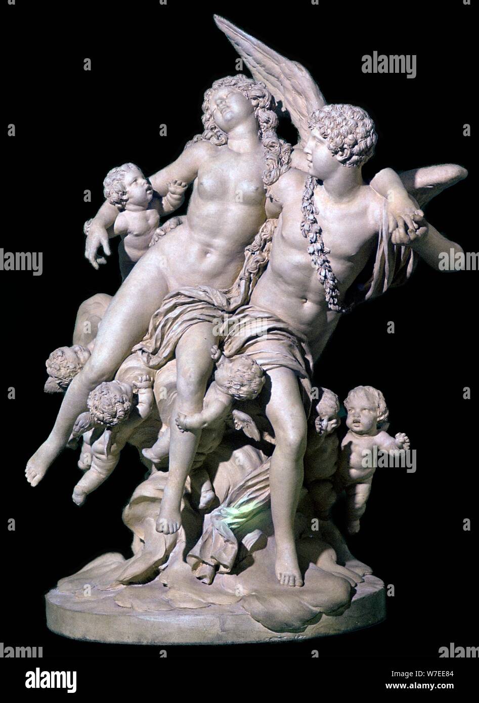 Statue de Psyché et Eros, 18e siècle. Organisateur : Claude Michel. Banque D'Images