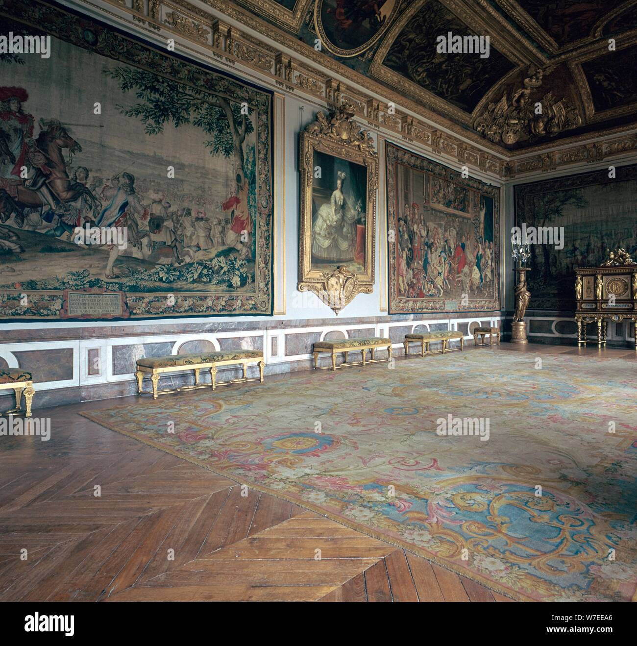 Le Salon de Mars à Versailles, 17ème siècle. Artiste : Charles le Brun Banque D'Images