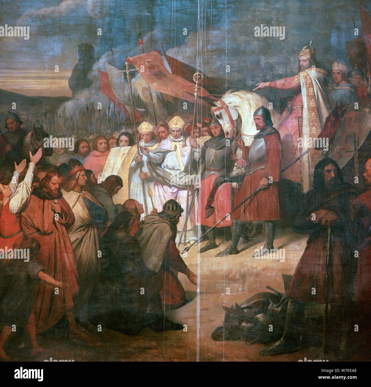 Peinture de Charlemagne, 8e siècle. Artiste : Inconnu Banque D'Images