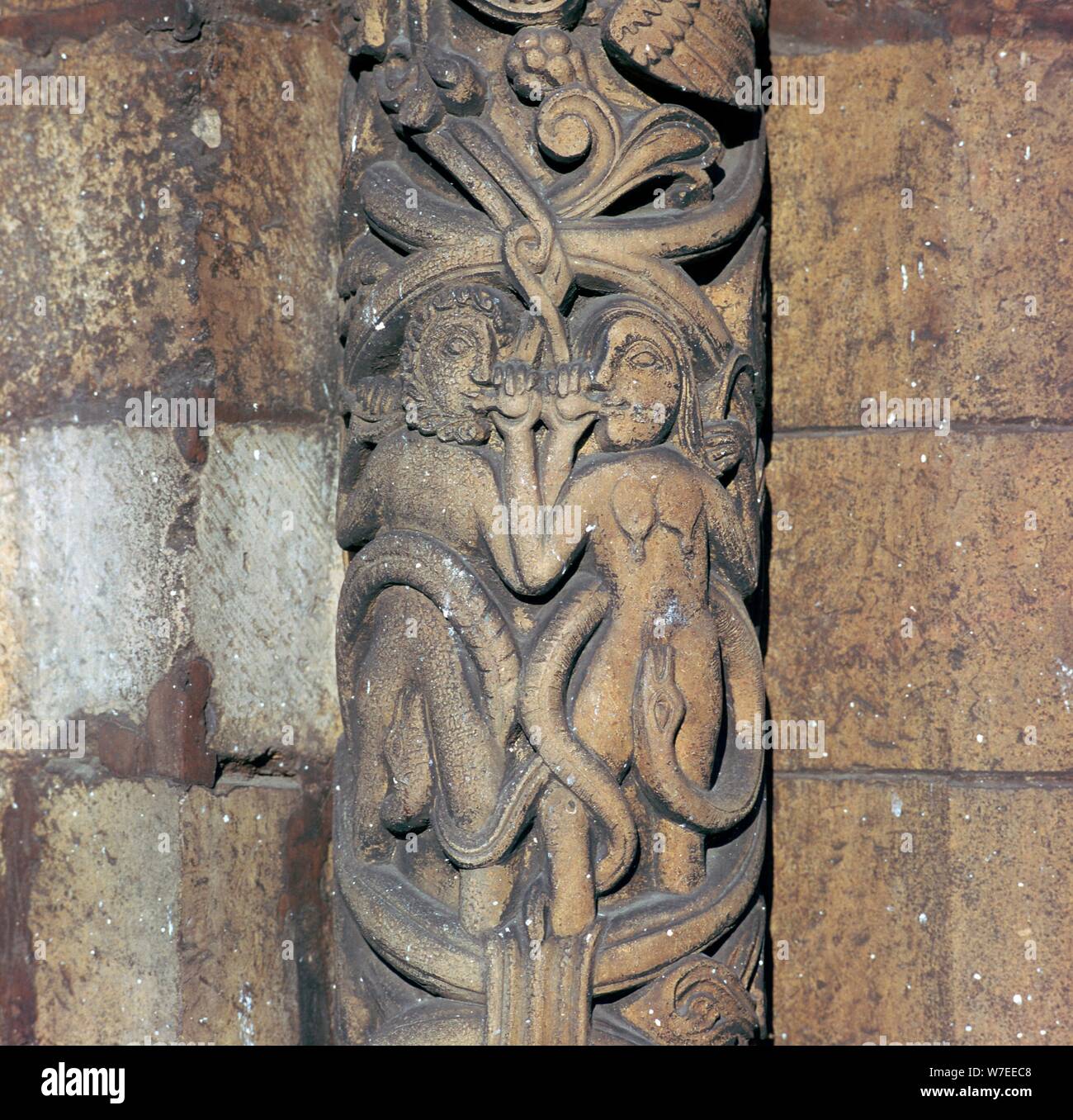 Détail de la cathédrale de Lincoln, 12e siècle. Artiste : Inconnu Banque D'Images