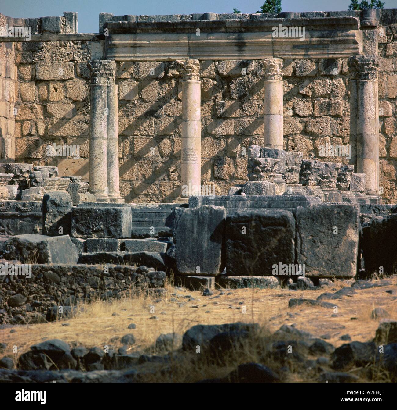 Temple de Capharnaüm, 5e siècle. Artiste : Inconnu Banque D'Images