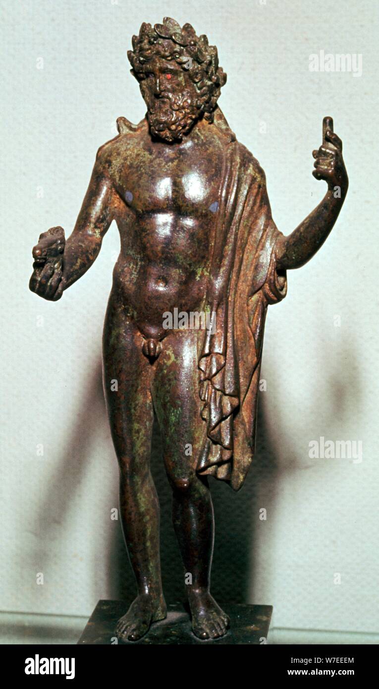 Bronze romain de Poséidon. Artiste : Inconnu Banque D'Images