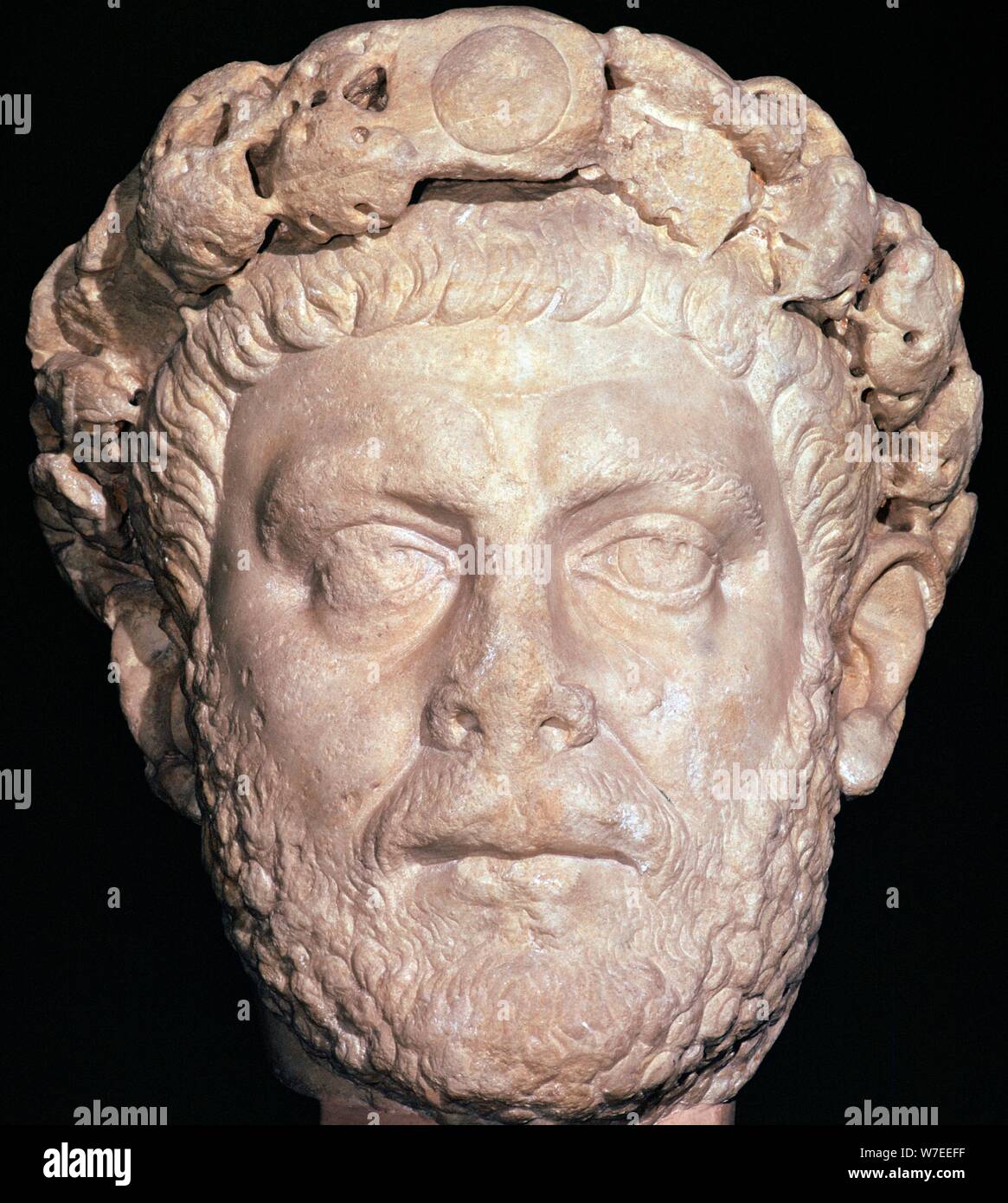 En tête de Dioclétien, 3e siècle. Artiste : Inconnu Banque D'Images