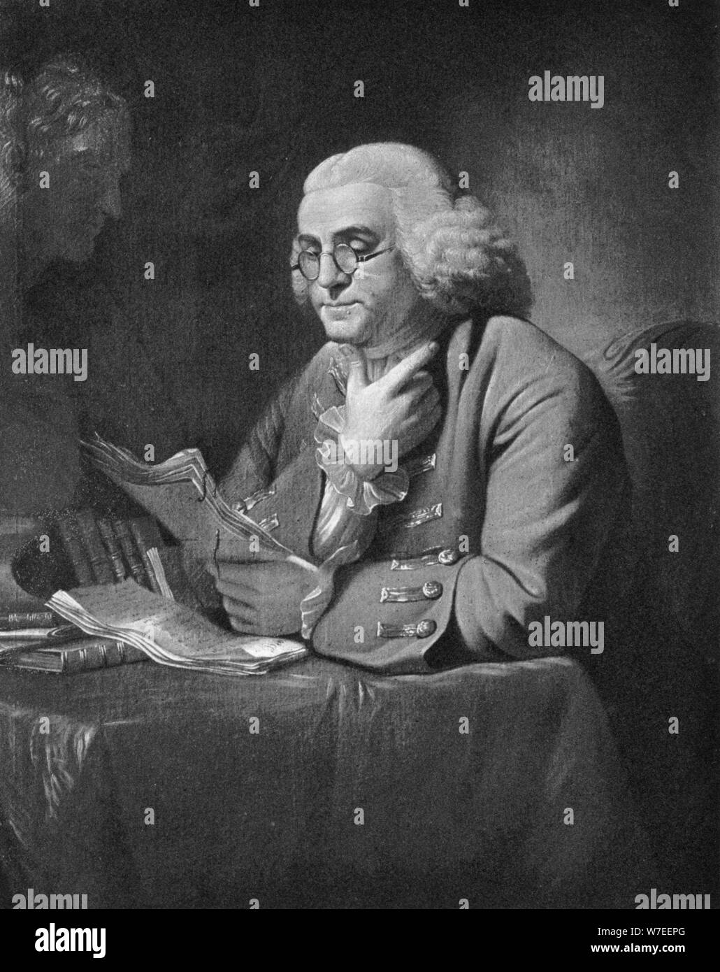 Benjamin Franklin, c1766. Artiste : David Martin Banque D'Images