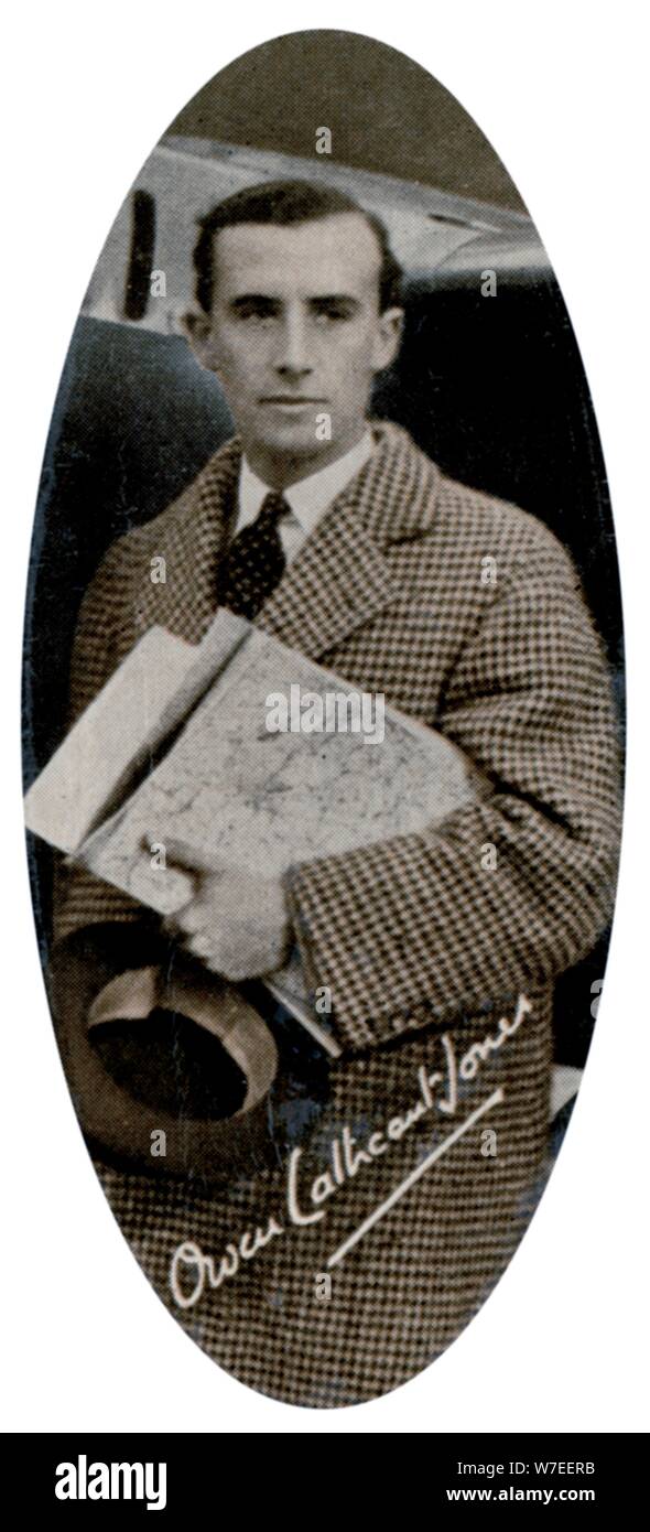 Le Lieutenant Owen Cathcart Jones, pilote britannique, 1935. Artiste : Inconnu Banque D'Images