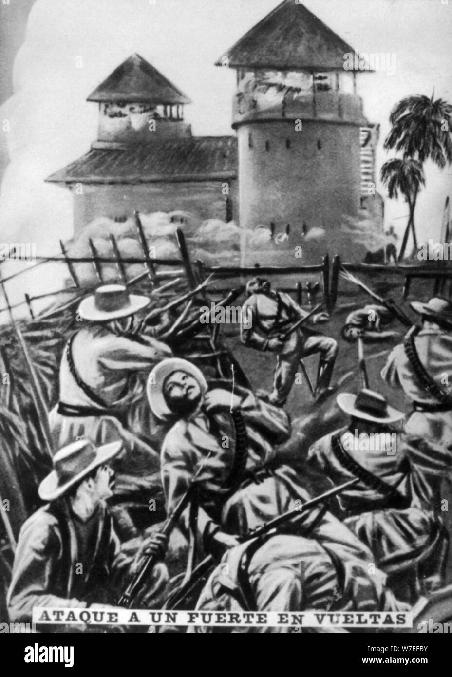 Attaque contre un fort, janvier 1897, (c1910). Artiste : Inconnu Banque D'Images