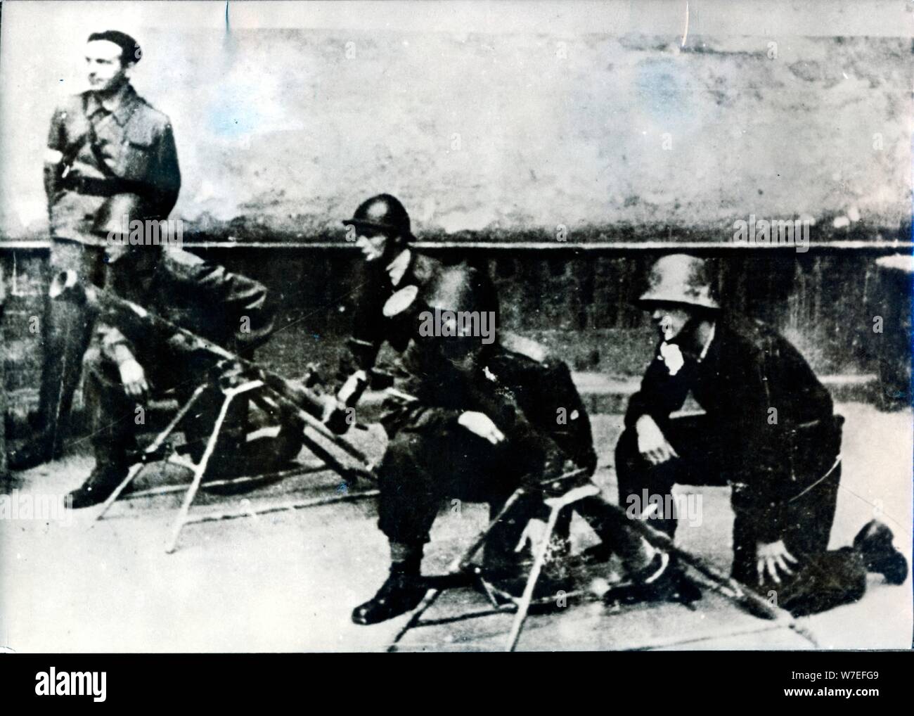 La résistance polonaise, l'Armée de l'Insurrection de Varsovie, août 1944. Artiste : Inconnu Banque D'Images