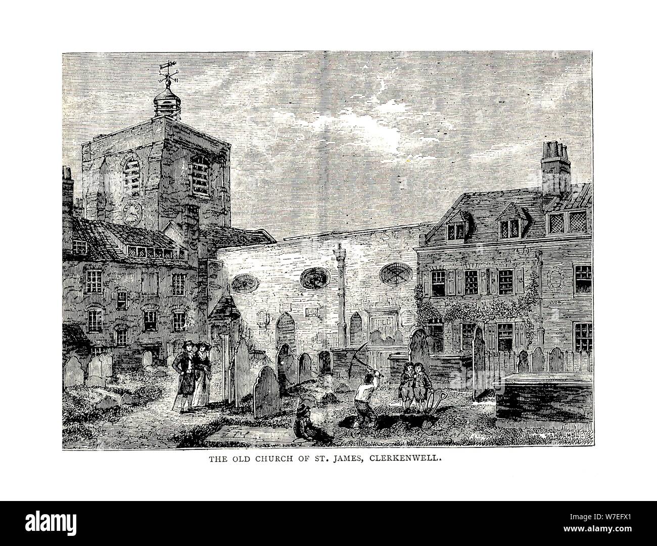 La vieille église de St James, 1878. Artiste : Inconnu Banque D'Images