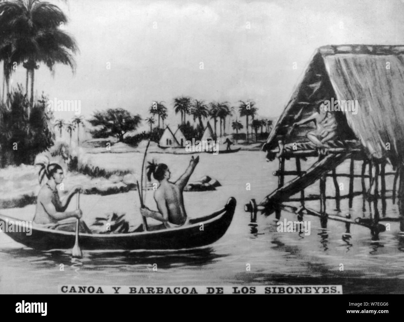 Canoa et barbacoa, années 20. Artiste : Inconnu Banque D'Images