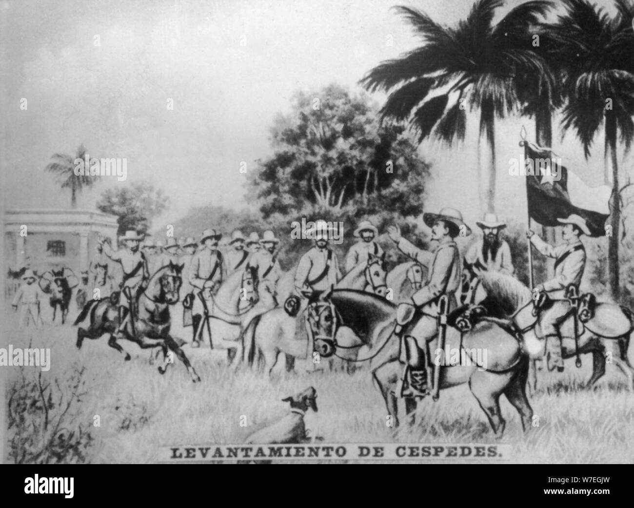 Les rassemblements de Cespedes, (1868), années 1920. Artiste : Inconnu Banque D'Images