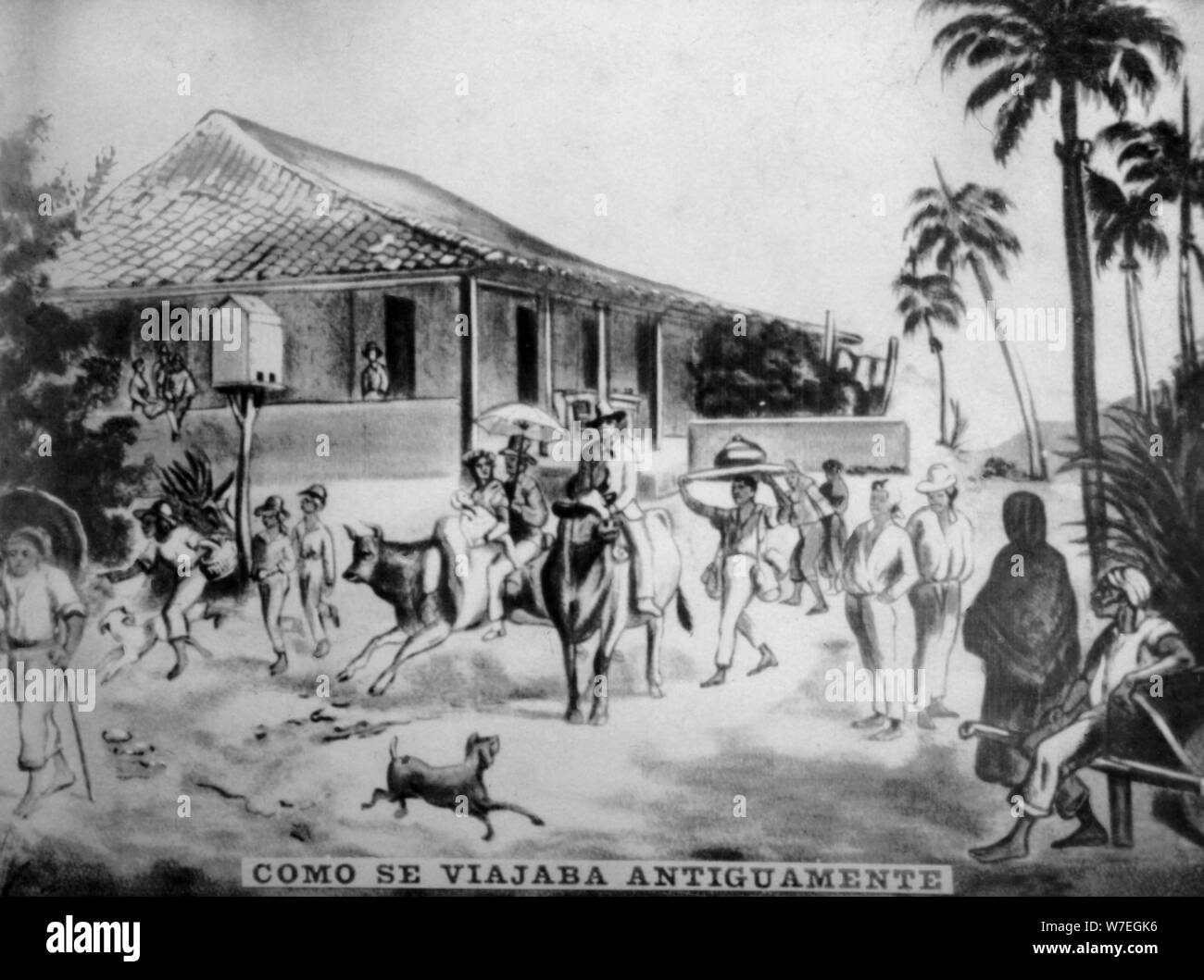 L'ancienne façon de voyager, (19e siècle), 1920. Artiste : Inconnu Banque D'Images