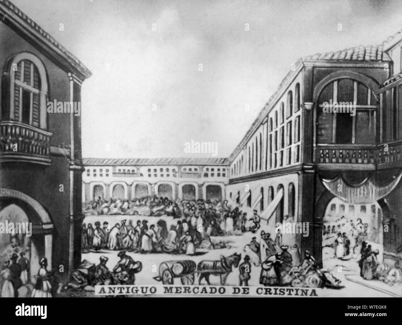 Le vieux marché, Cristina (19ème siècle), 1920. Artiste : Inconnu Banque D'Images