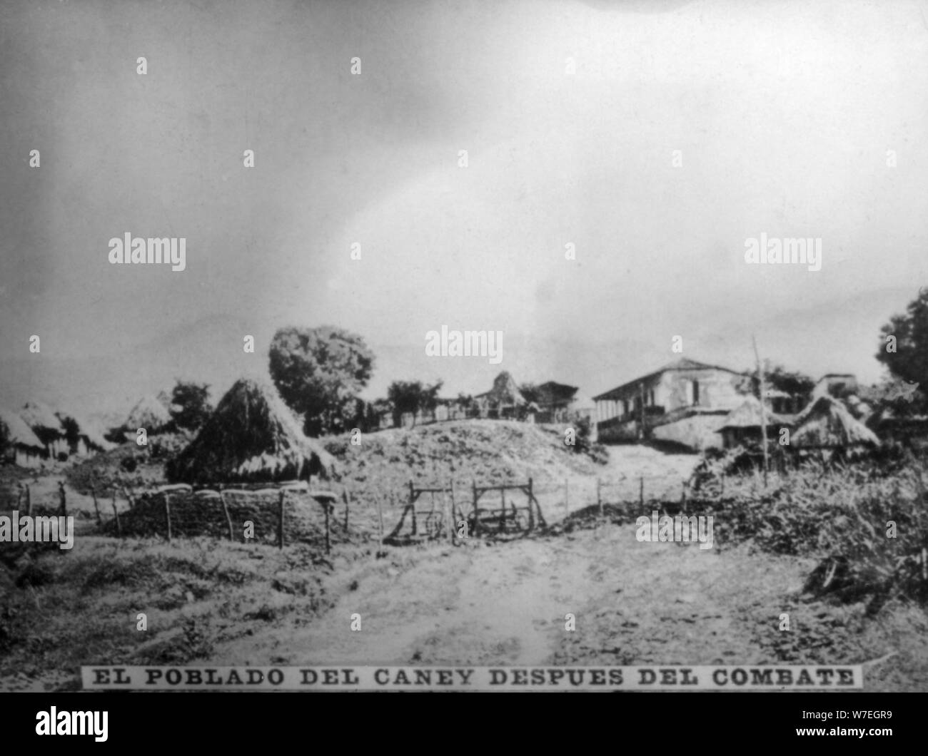 La ville de Caney après combat, (1898), années 1920. Artiste : Inconnu Banque D'Images