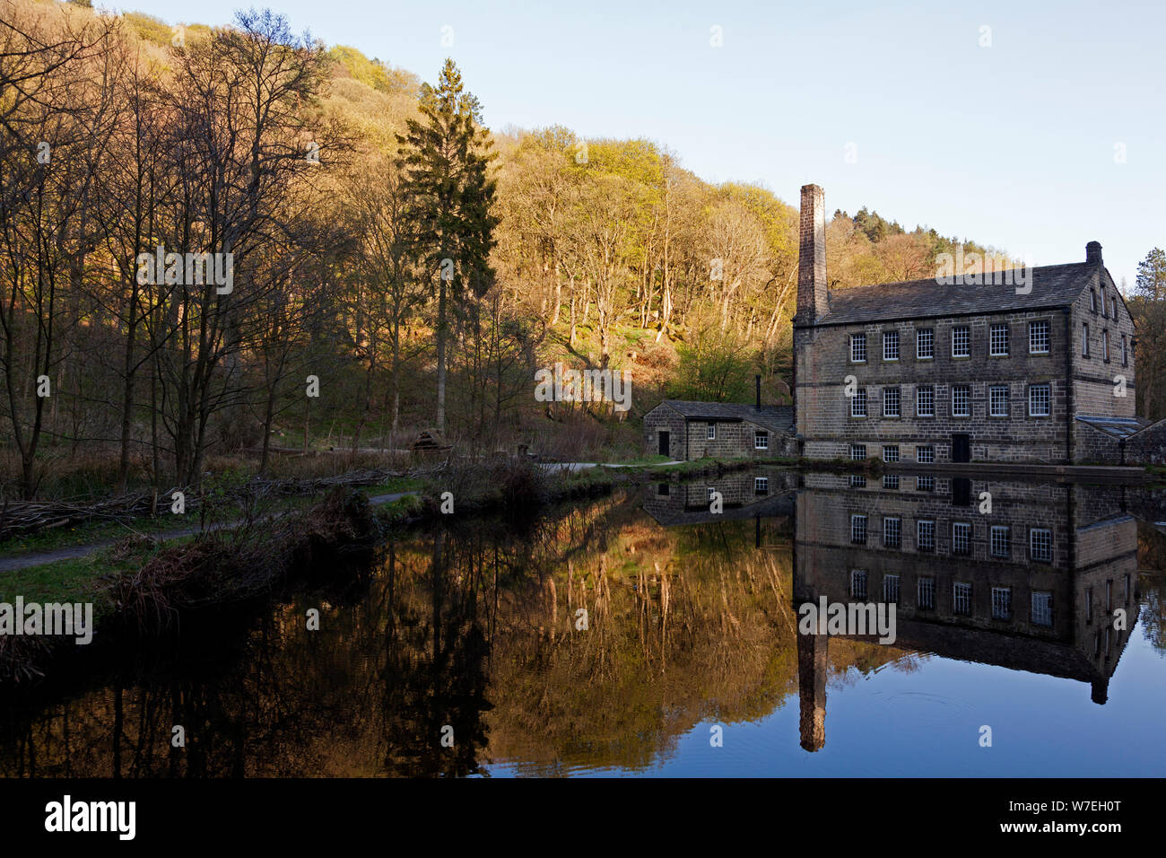 Gibson Mill à Hardcastle Crags près de Hebden Bridge, West Yorkshire Banque D'Images