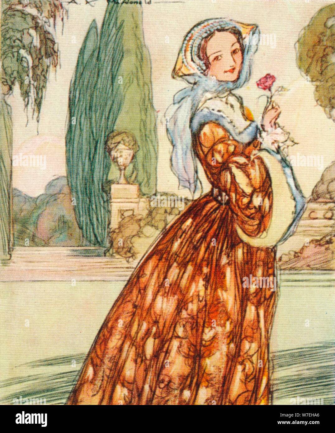 Anne Boleyn, (c1507-1536). femme et épouse de Henri VIII, mère de la Reine Elizabeth I, 1937. Artiste : Alexander K MacDonald Banque D'Images