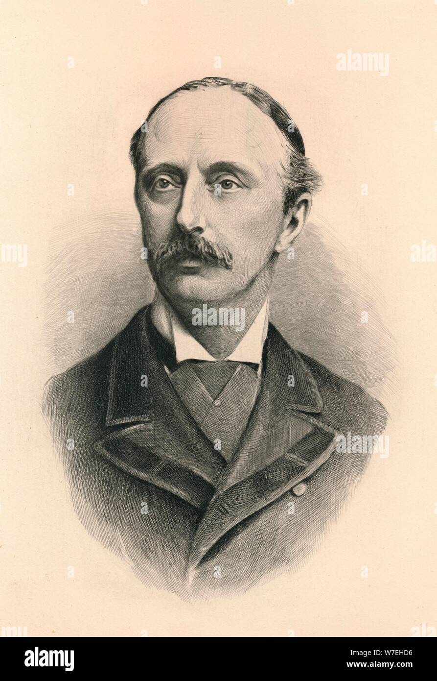 Edward Stanhope, (1840-1893), homme politique conservateur britannique, 1896. Artiste : Inconnu Banque D'Images