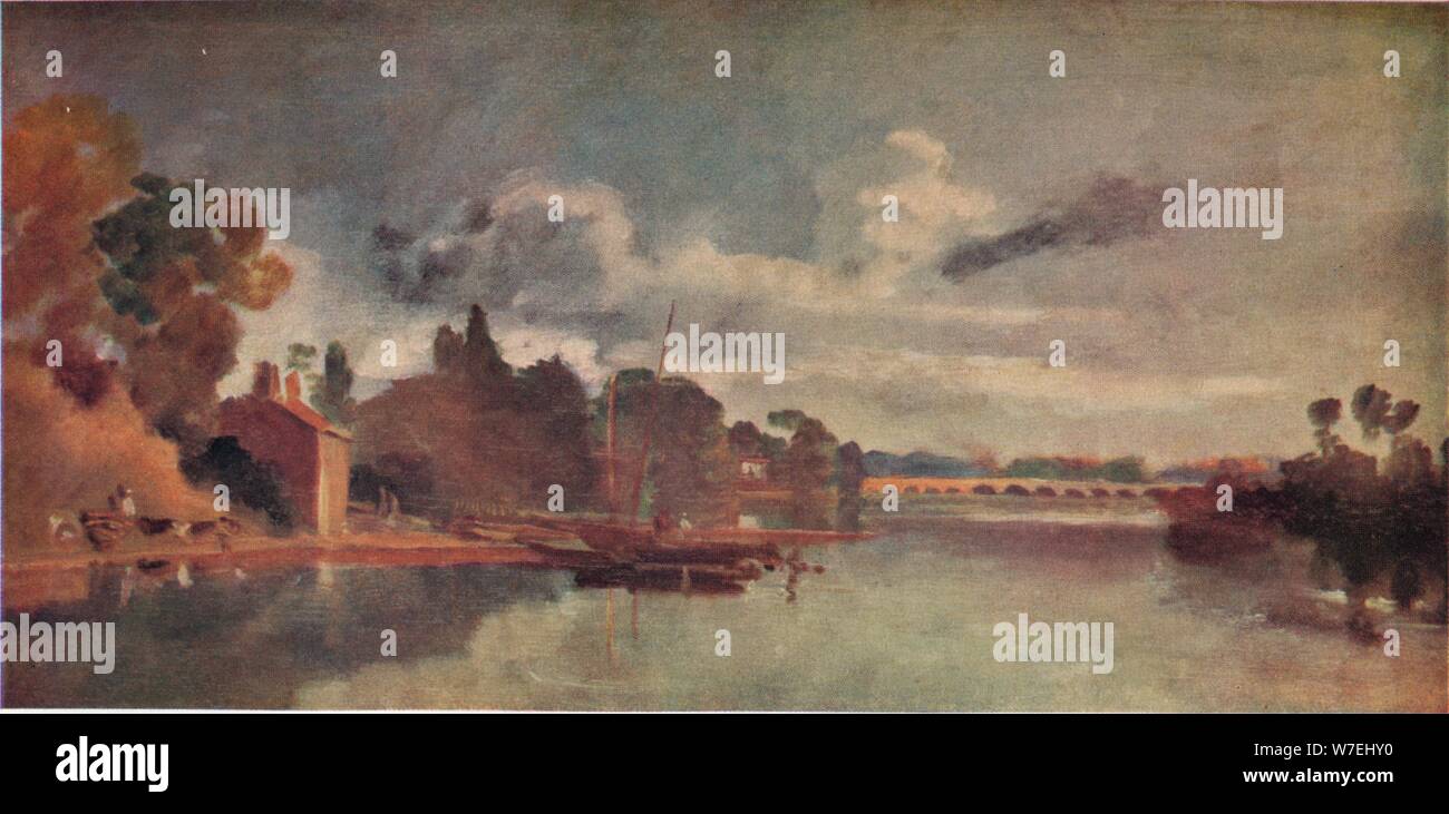 La Thames près de Walton Ponts, 1805, (1938). Artiste : JMW Turner Banque D'Images