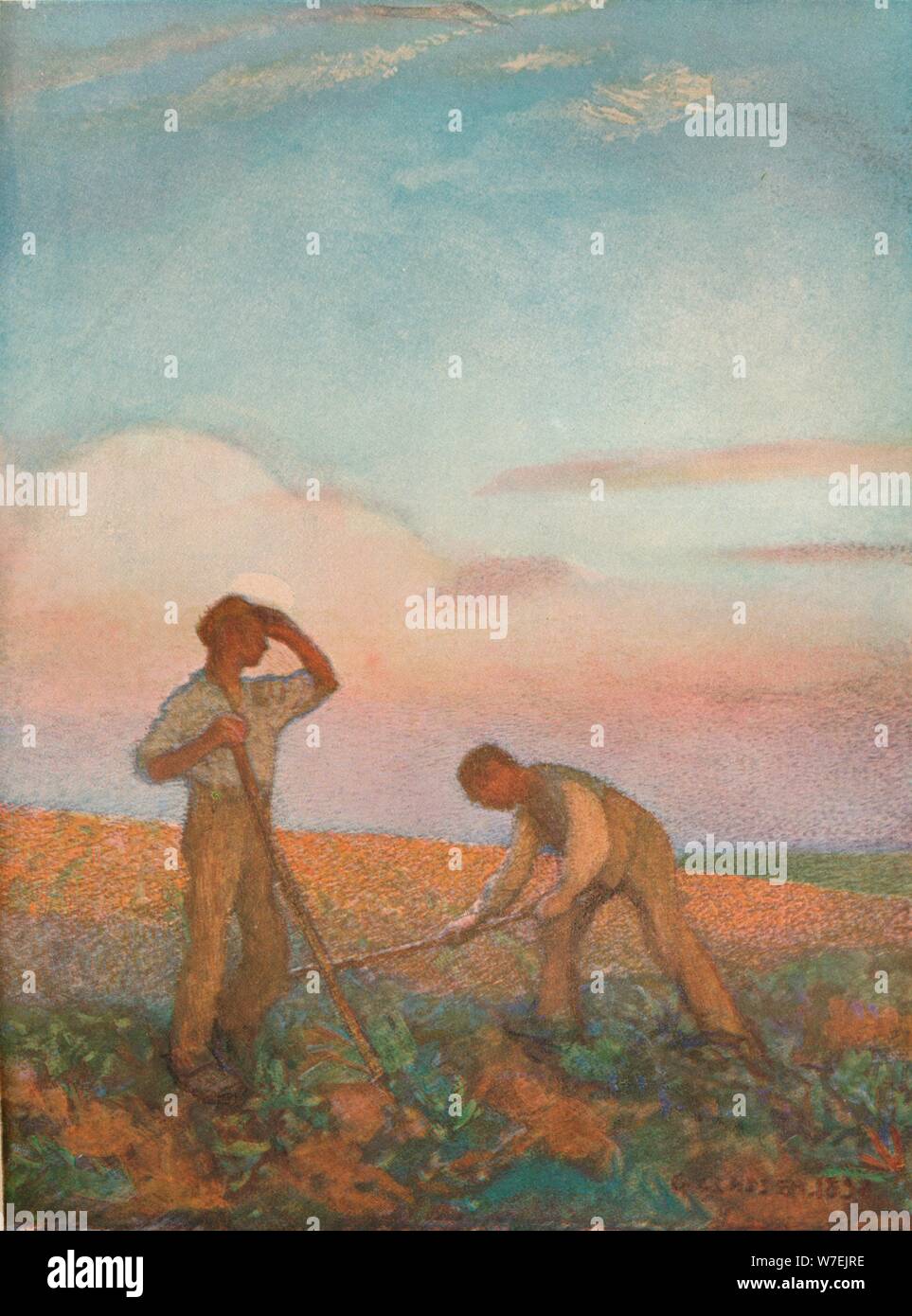 Le binage, c1872-1911, (1911). Artiste : George Clausen Banque D'Images