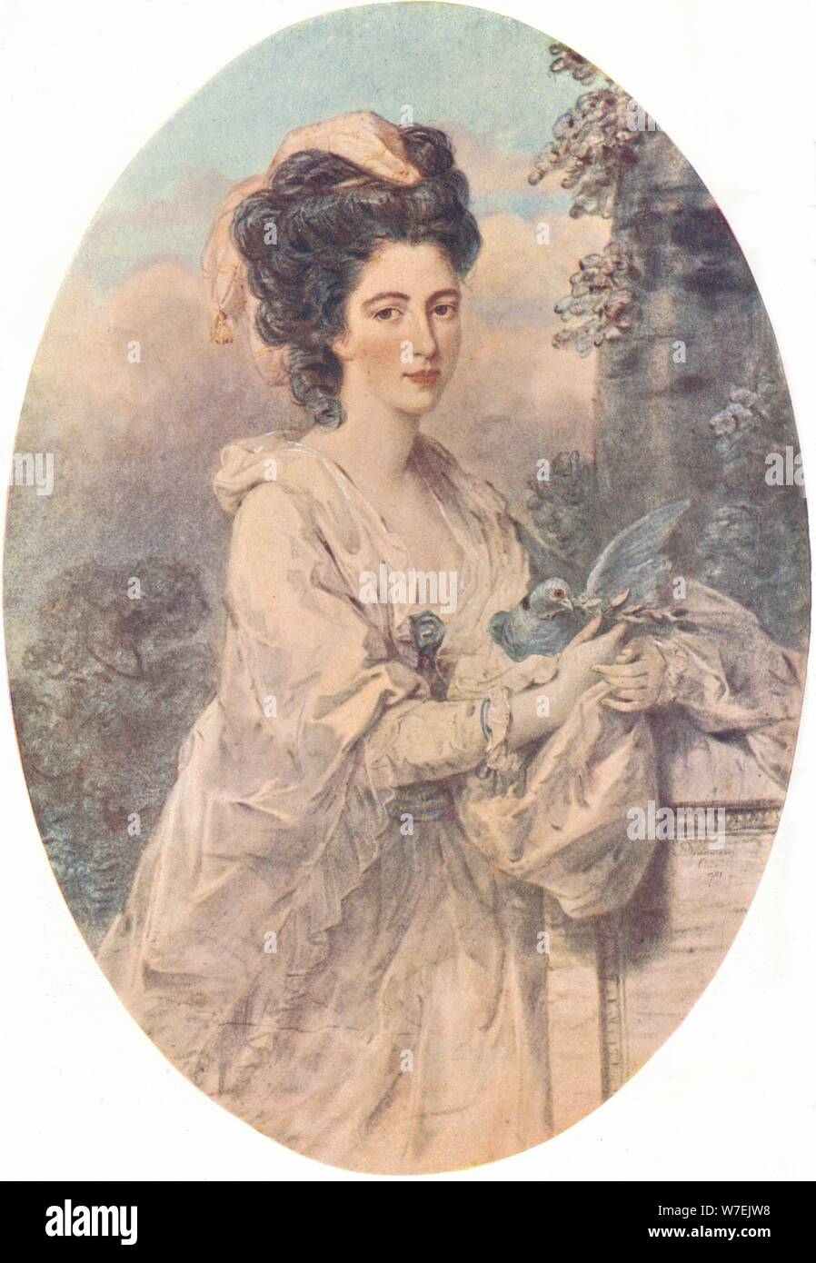 Mlle Isabelle Hunter, 1781, (1907). Artiste : John Downman Banque D'Images