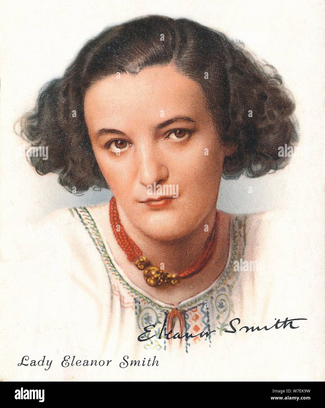 Lady Eleanor Smith, 1937. Artistes : Inconnu, DEO & HO Wills. Banque D'Images