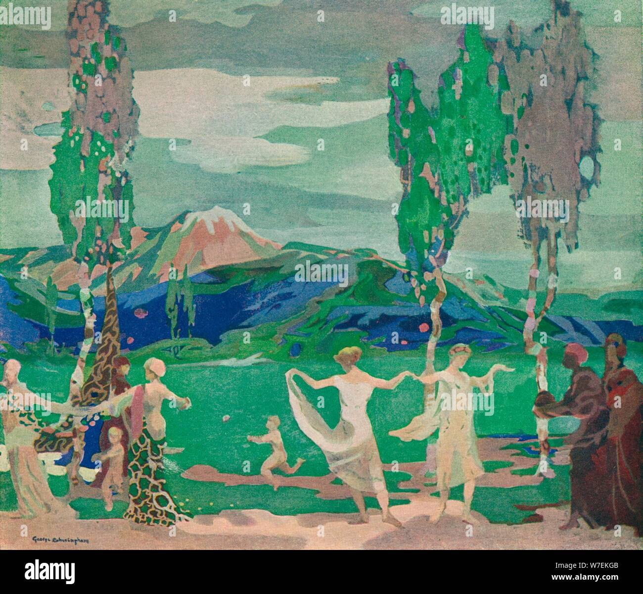 'Les champs d'Avatar', c et 20e siècle (1914-1915). Artiste : George Sheringham. Banque D'Images