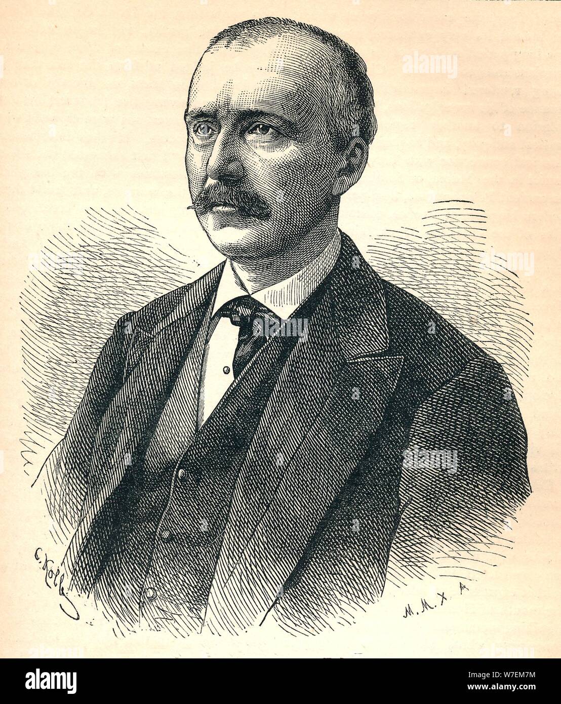 'Heinrich Schliemann', (1822-1890), archéologue allemand, 1893. Artiste : Inconnu. Banque D'Images