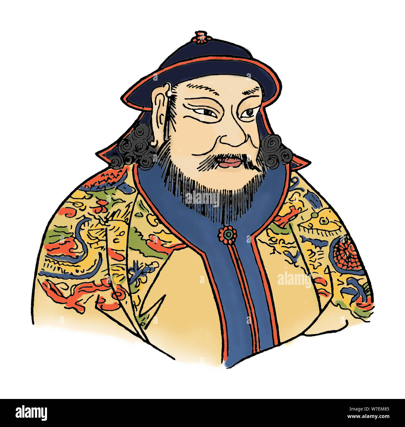 Kublai Khan (1215-1294) de l'Empire mongol et fondateur de la dynastie Yuan, 1912. Artiste : Inconnu. Banque D'Images