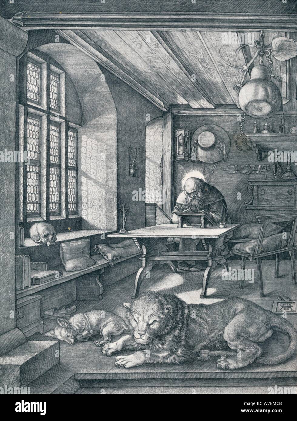 'St Jérôme dans sa cellule", 1514 (1906). Artiste : Albrecht durer. Banque D'Images