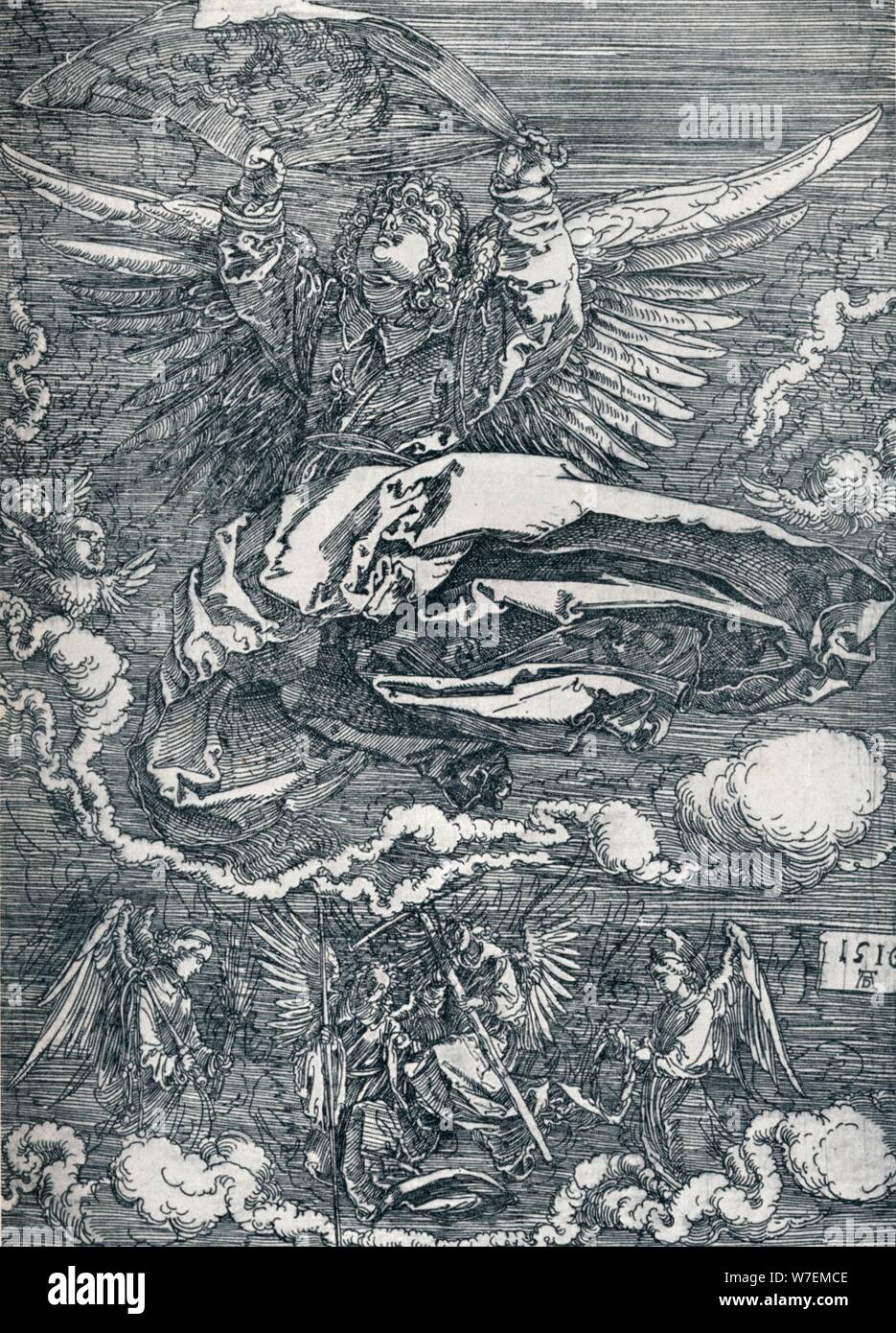 Udarium affichées par un 'ange', 1516 (1906). Artiste : Albrecht durer. Banque D'Images