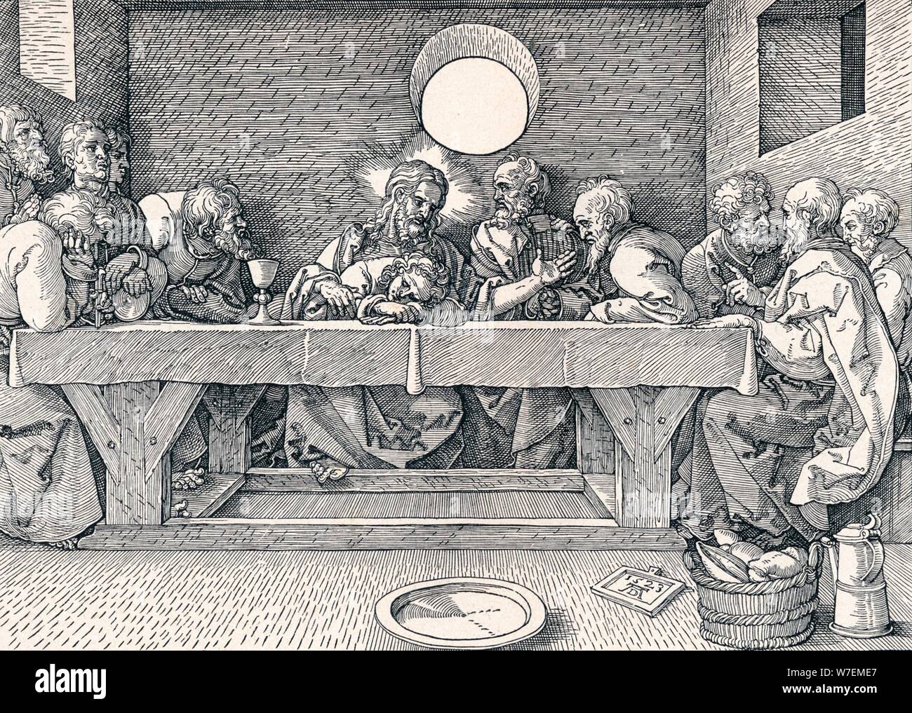 "La dernière Cène", 1523 (1906). Artiste : Albrecht durer. Banque D'Images