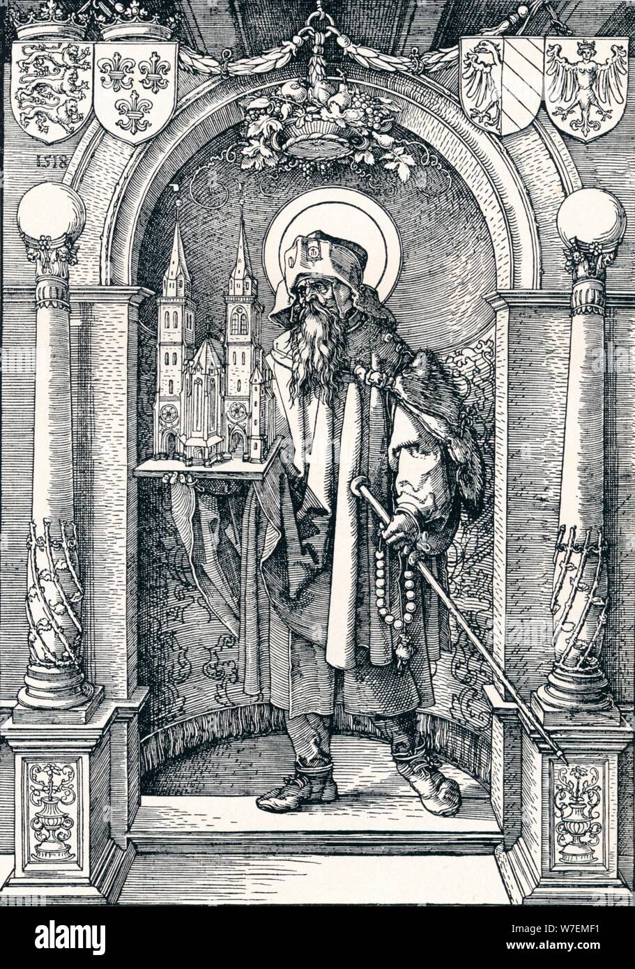 'St Sebaldus dans la niche', 1518 (1906). Artiste : Albrecht durer. Banque D'Images