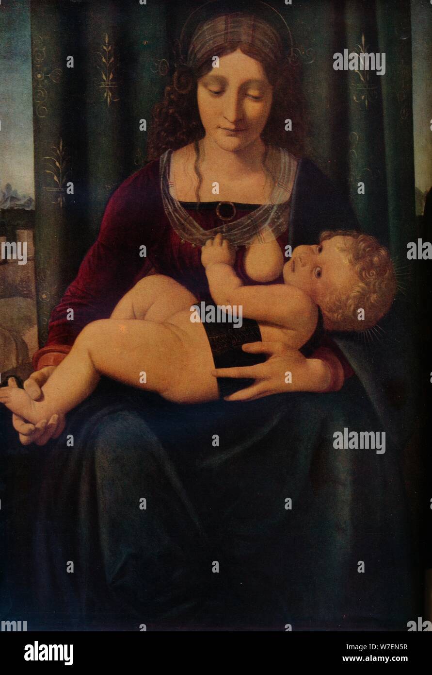 "La Vierge et l'enfant', c1493-9. Artiste : Jan Van Eyck. Banque D'Images