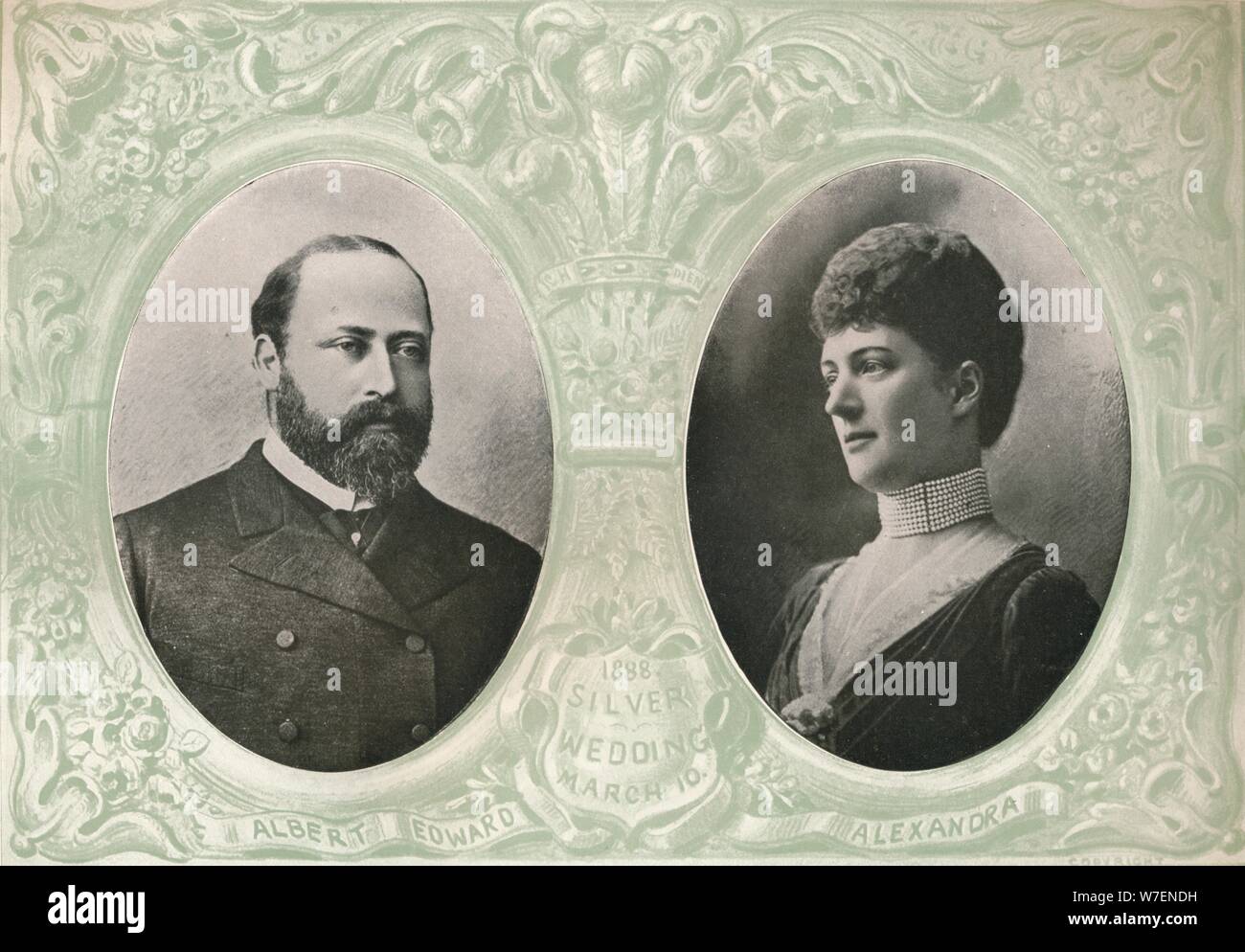 Un petit souvenir du mariage d'argent du roi Édouard VII et La Reine Alexandra, 1888 (1911). Artiste : Lafayette. Banque D'Images