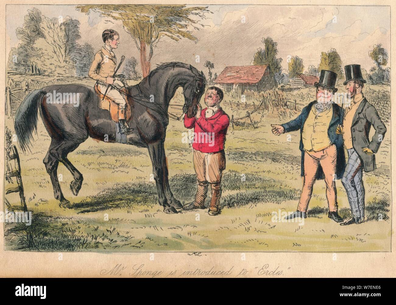 'Mr. Éponge est introduit à Ercles', 1865. Artistes : John Leech, Hablot Knight Browne. Banque D'Images