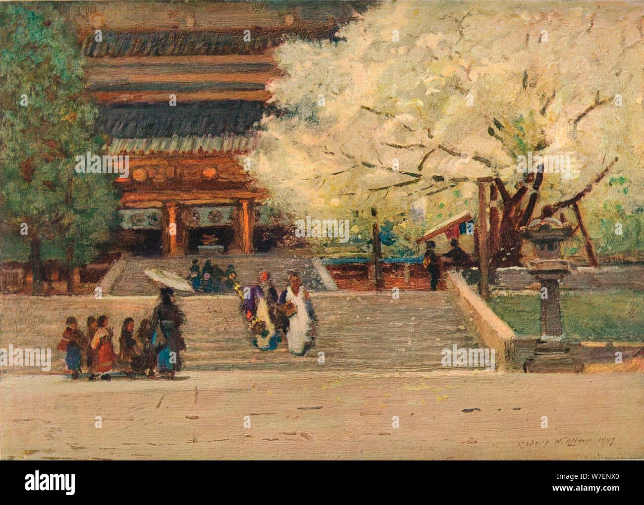 'Temple à Nikko, Japon', c1908. Artiste : Robert Weir Allan. Banque D'Images