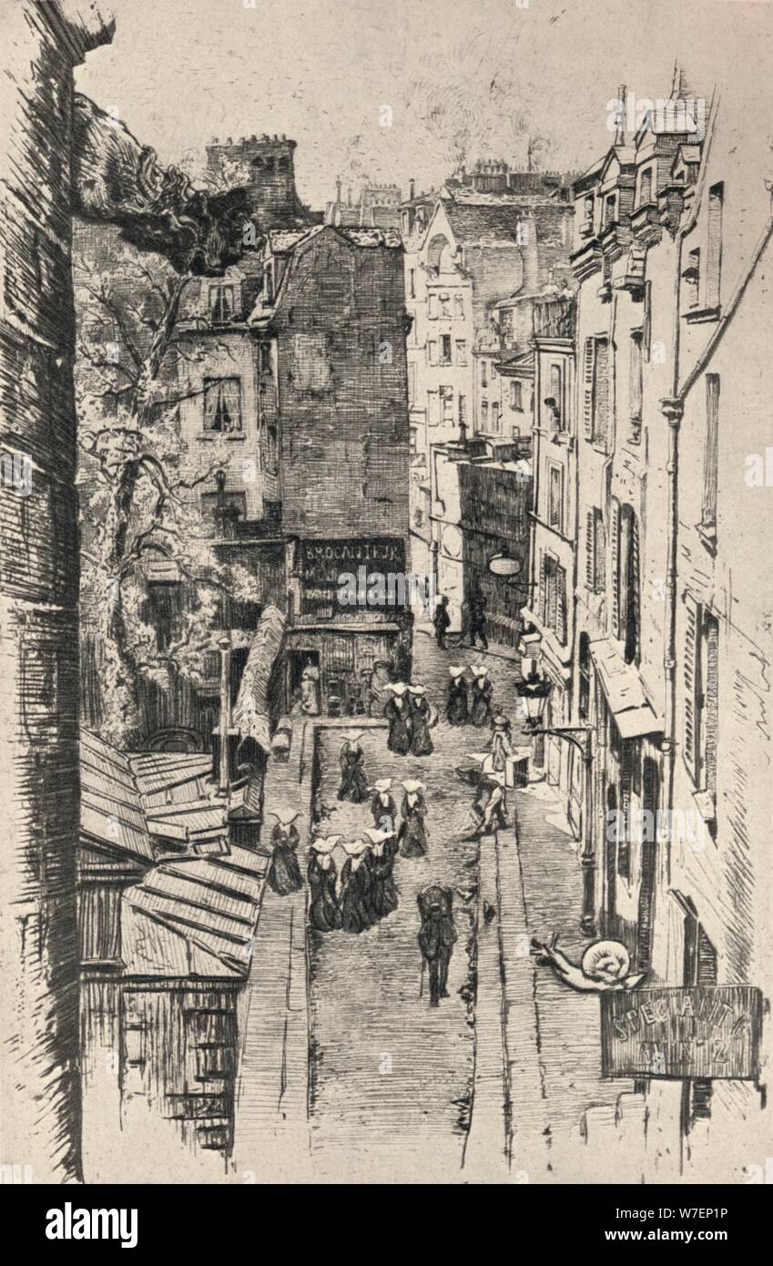 "Rue des Pretres-St Séverin', 1915. Artiste : Charles Jouas. Banque D'Images