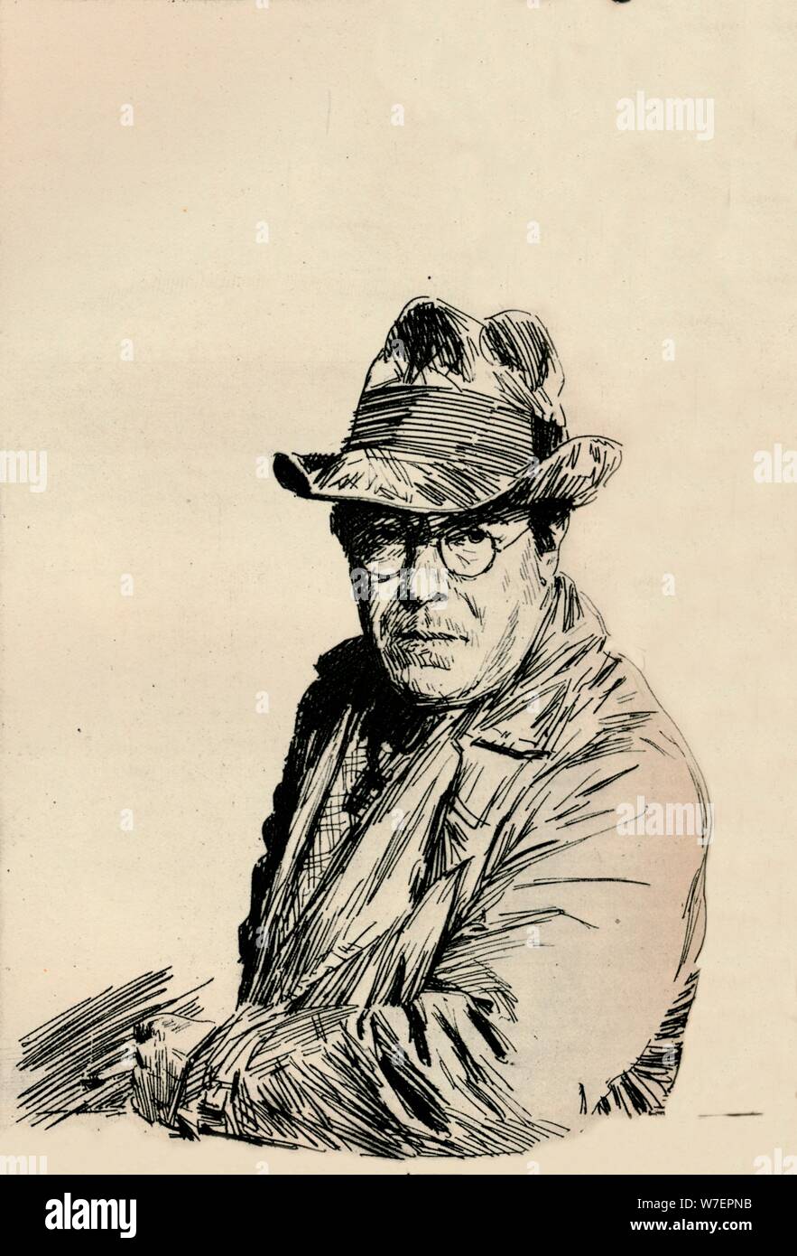'Autoportrait', c1933. Artiste : Joseph Simpson. Banque D'Images