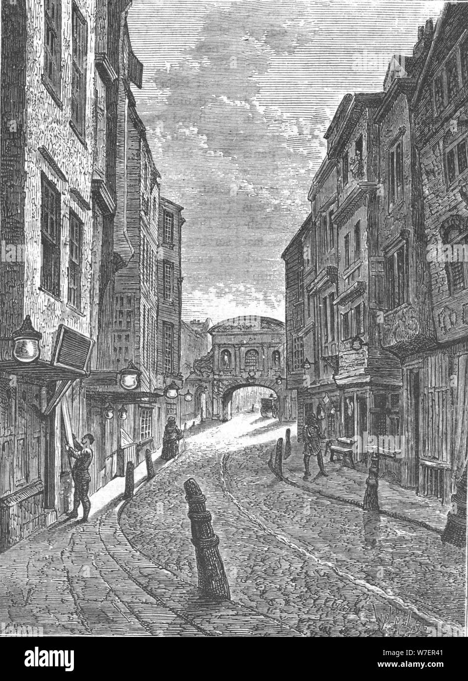 Ligne bouchers, 1800 (1897). Artiste : Inconnu. Banque D'Images